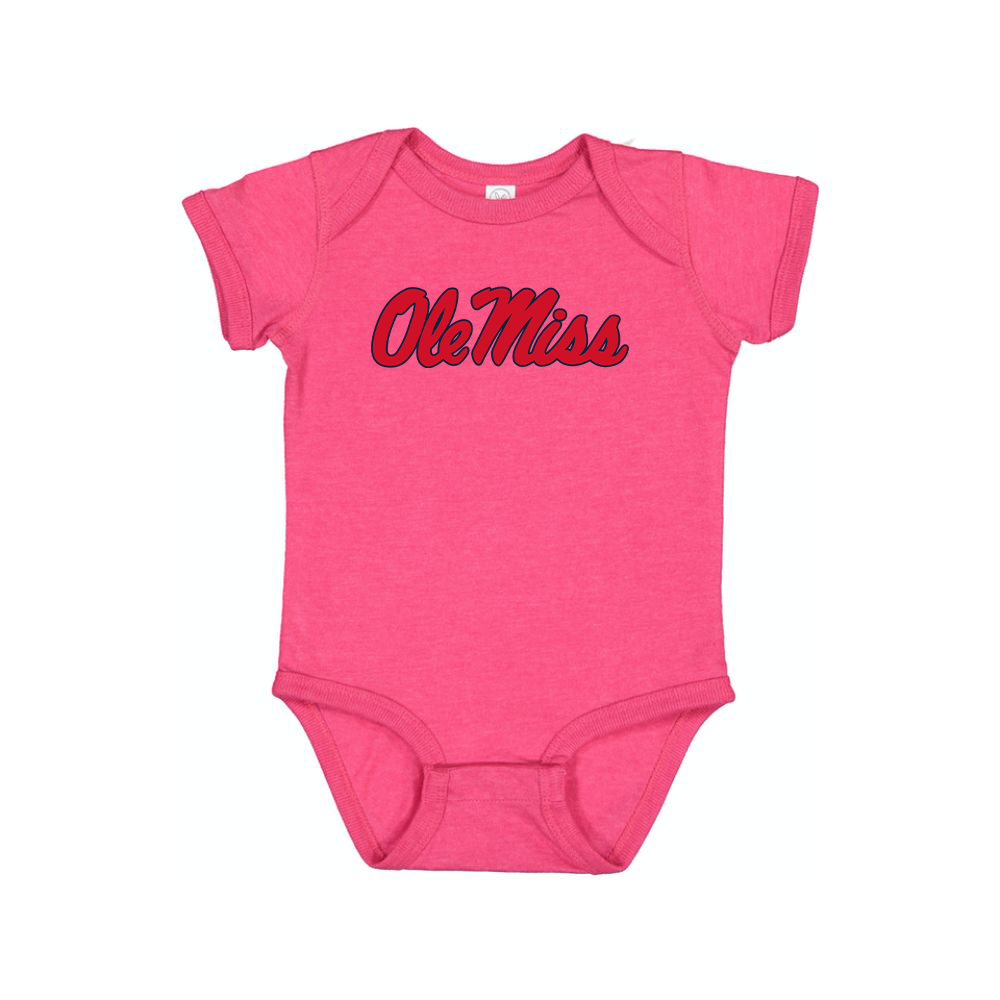 Mississippi Rebels  Logo Baby Onesie Romper