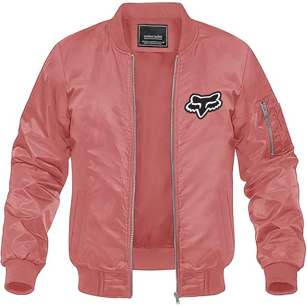 Men's  fox racing  Lightweight Bomber Jacket Windbreaker Softshell Varsity Jacket Coat