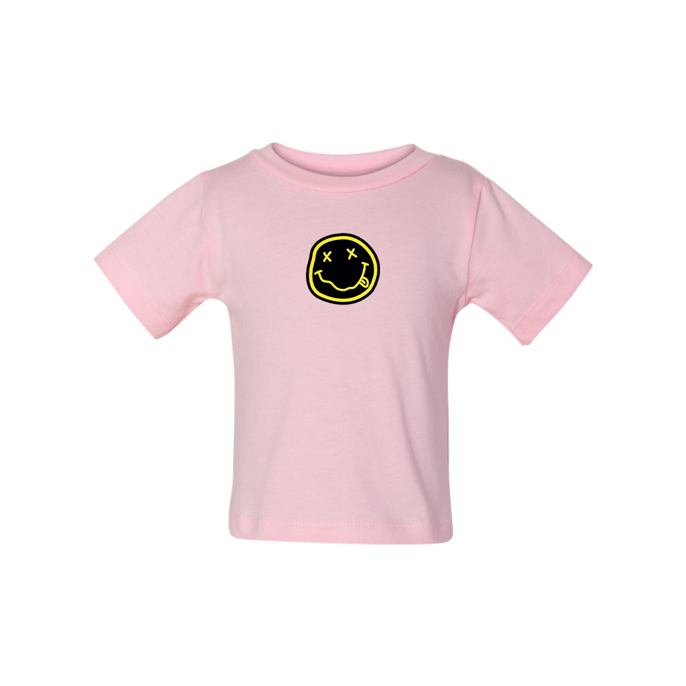 Nirvana Yellow and Black Face BELLA CANVAS Infant Jersey Tee