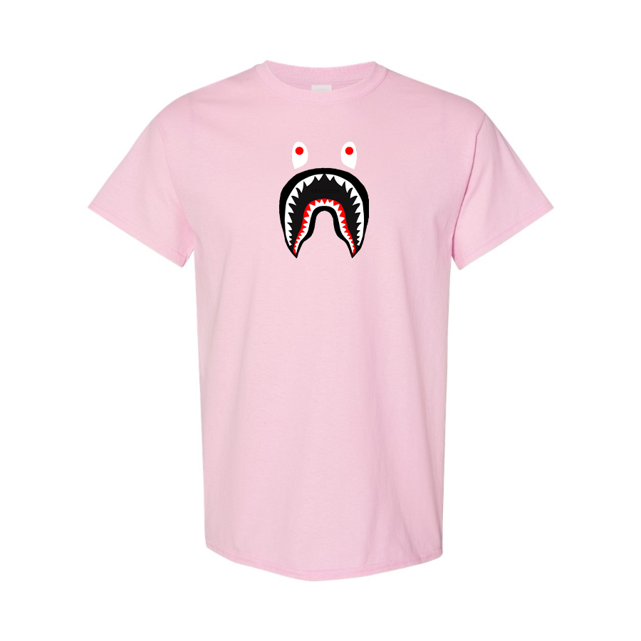 Men's BAPE Shark Logo Cotton T-Shirt