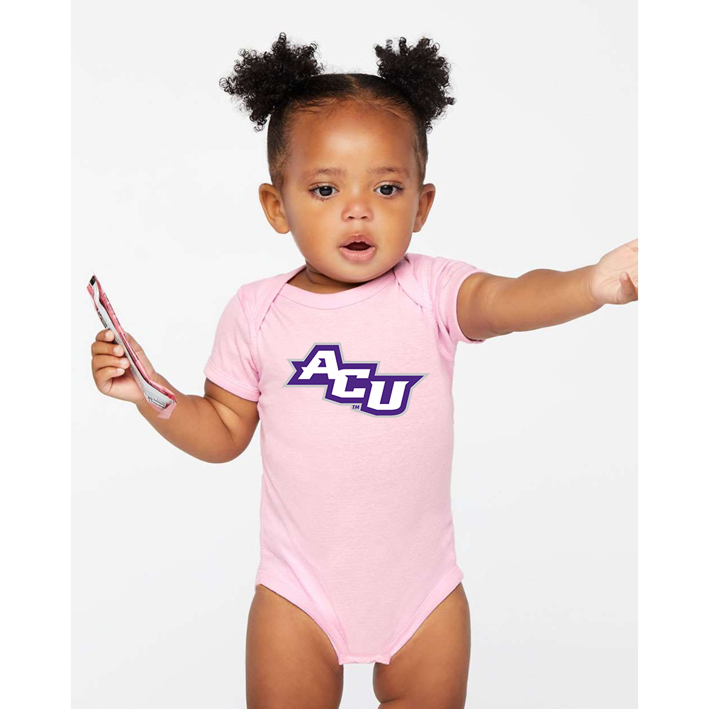 Abilene Christian Wildcats  Rabbit Skins Infant Baby Rib Bodysuit