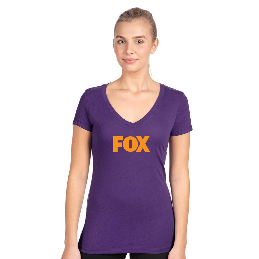 Women's Fox  Next Level V-Neck T-Shirt