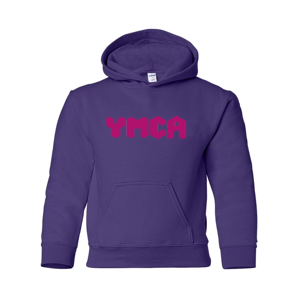 Youth  YMCA Mauve Gildan Heavy Blend  Hooded Sweatshirt