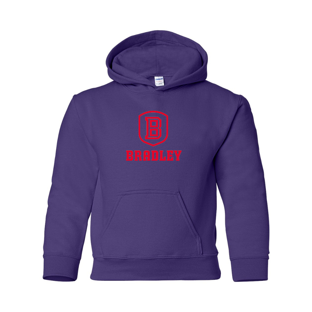Youth Bradley Braves Gildan Heavy Blend  Hooded Sweatshirt