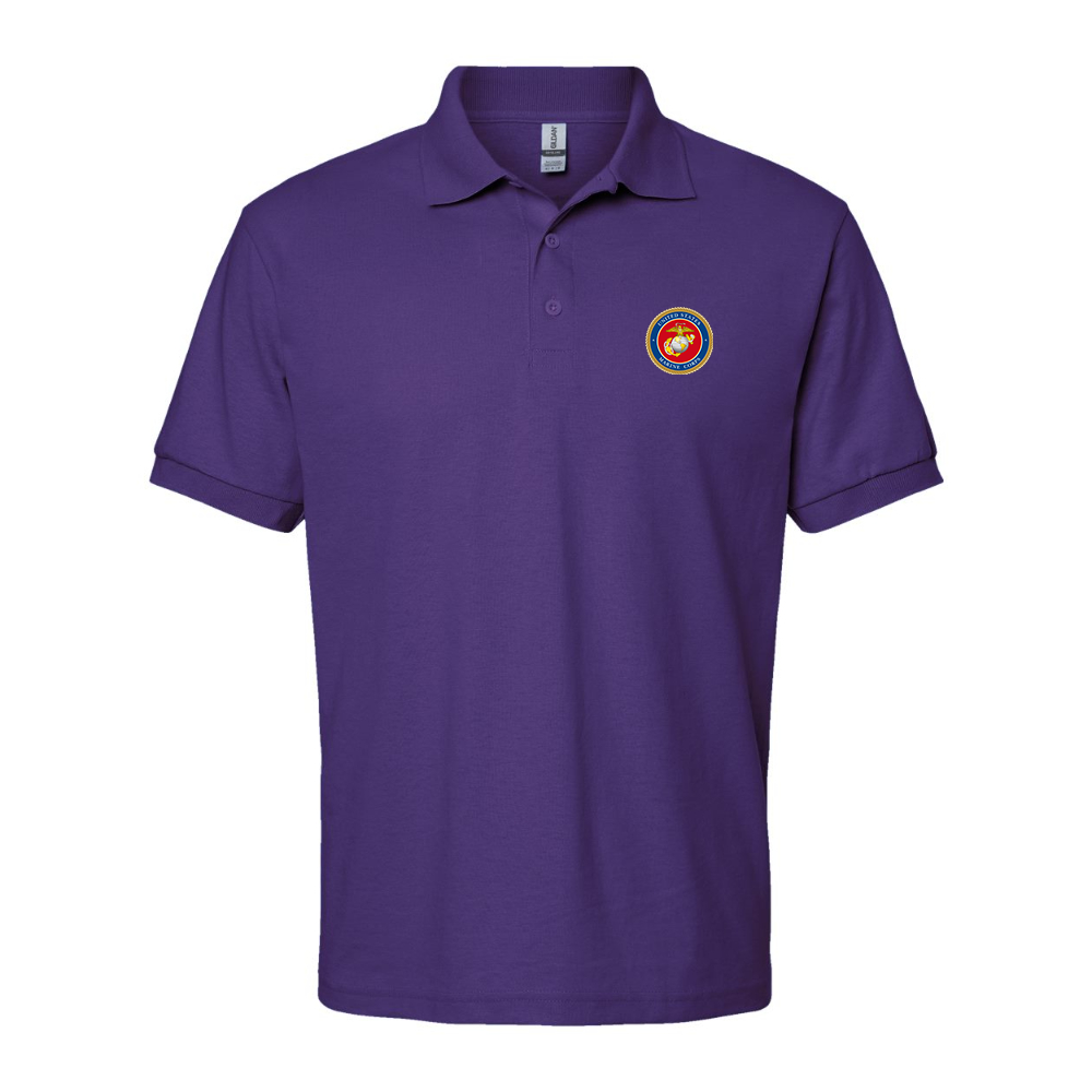 Men's  USMC Emblem Dry Blend Jersey Polo