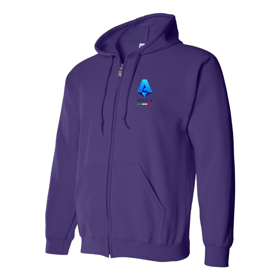 Men's Italian Serie A Logo Zipper Hoodie