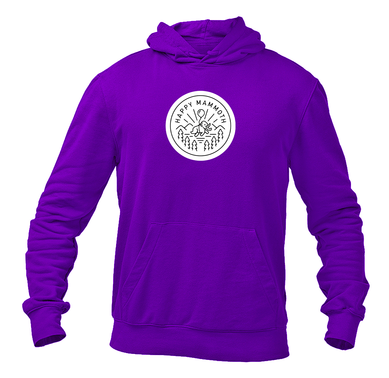 Men's Happy Mammoth Logo Pullover Hoodie