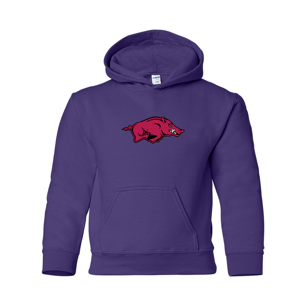 Youth  Arkansas Razorbacks  Gildan Heavy Blend  Hooded Sweatshirt