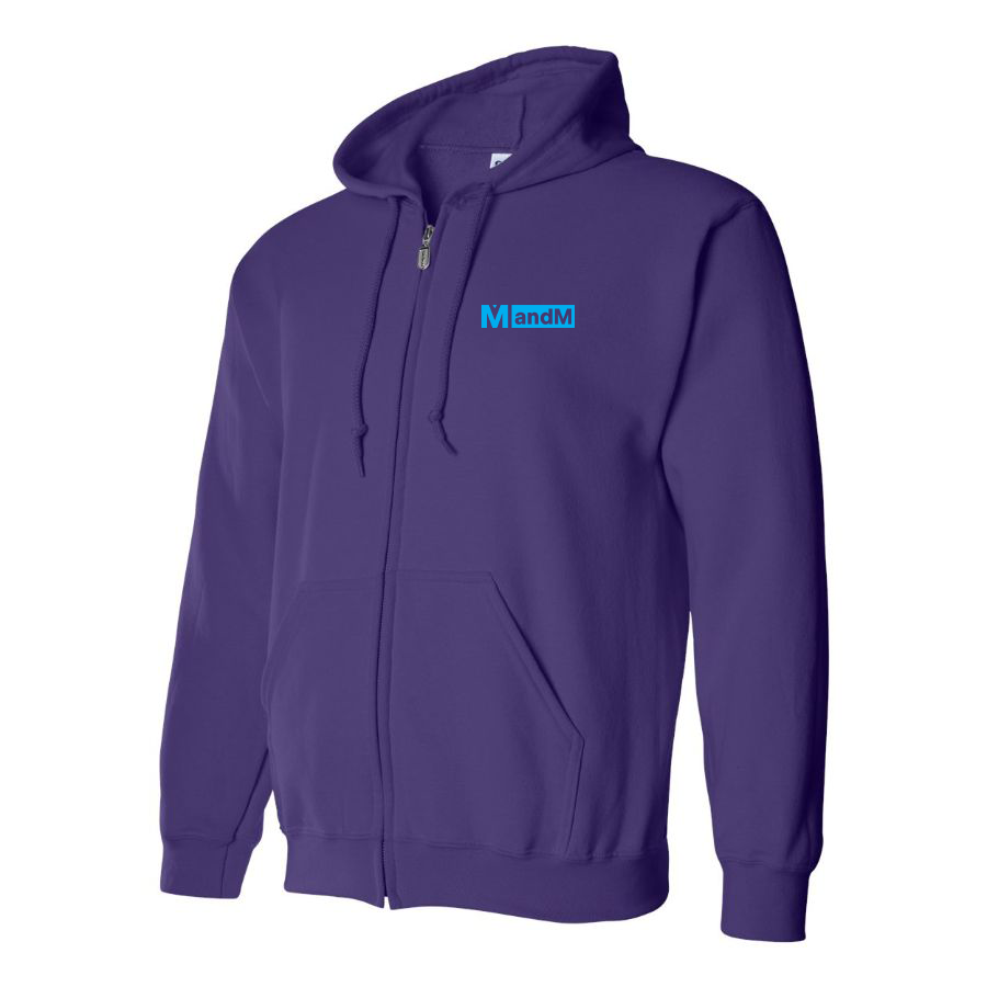 Men's MandM  Logo Zipper Hoodie