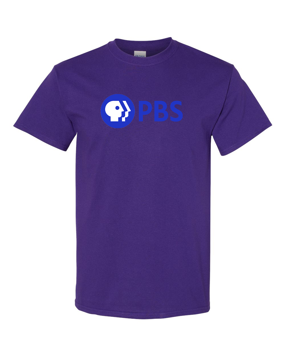 Men's PBS Blue Gildan Heavy Cotton T-Shirt