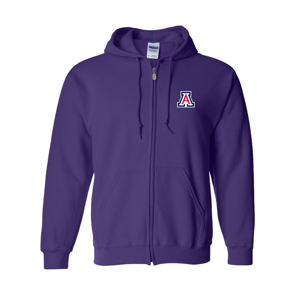 Men's   Arizona Wildcats Gildan  Heavy Blend Full Zip Hooded Sweatshirt