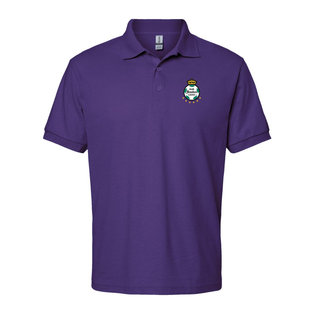 Men's Santos Laguna Soccer Gildan Dry Blend Jersey Polo