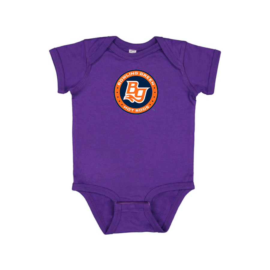Bowling Green Hot Rods Logo Baby Onesie Romper
