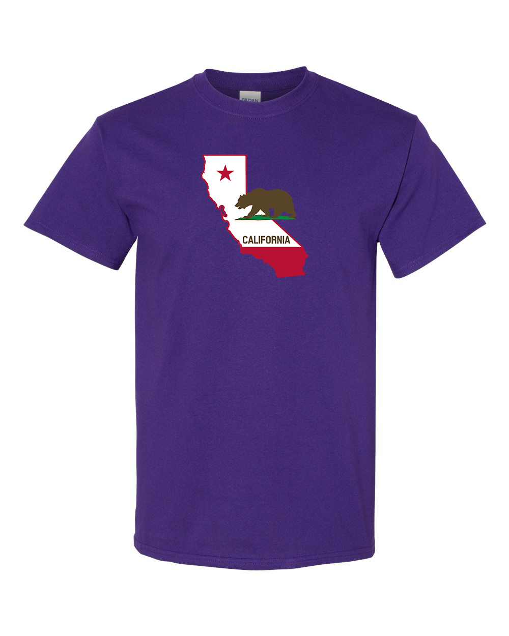 Men's California Bear Map  Gildan Heavy Cotton T-Shirt