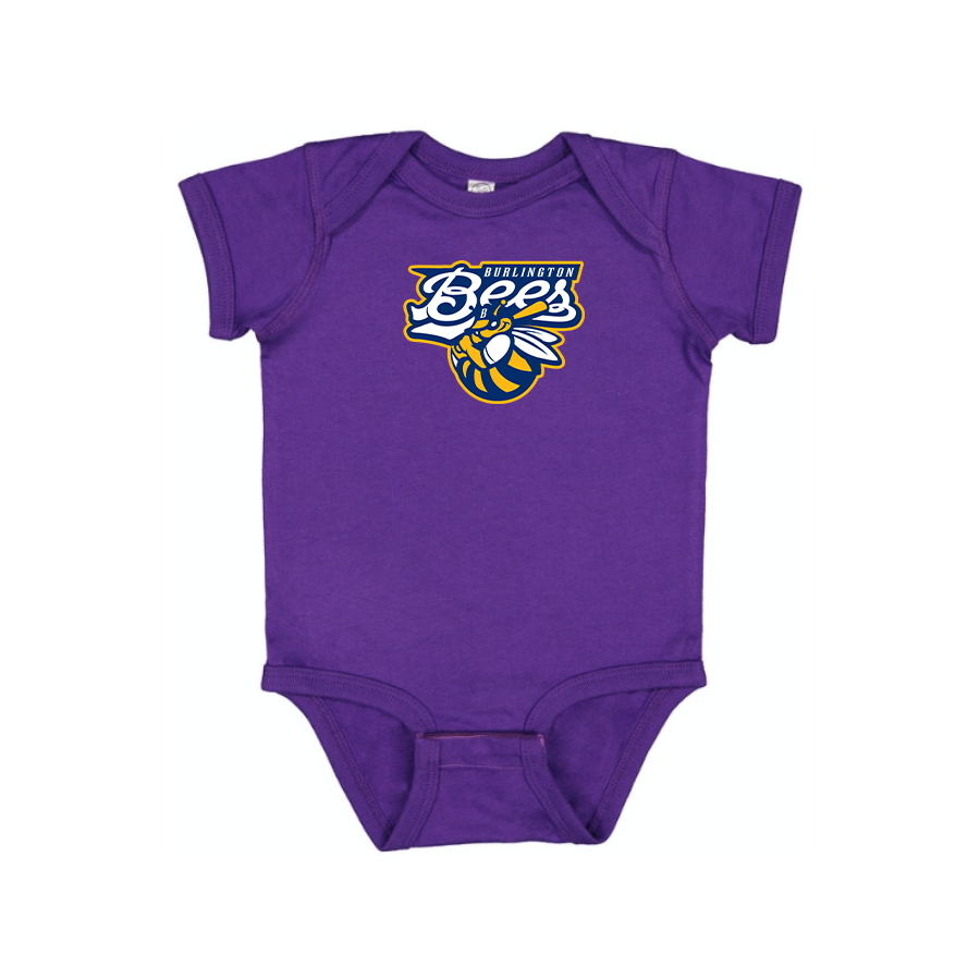Burlington Bees   Logo Baby Onesie Romper