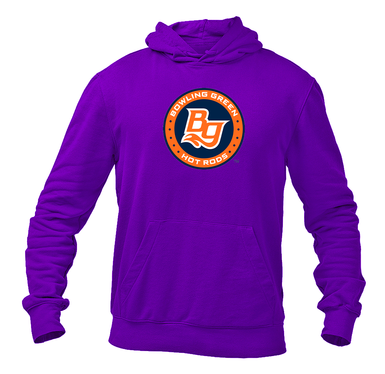 Men's Bowling Green Hot Rods Logo Pullover Hoodie