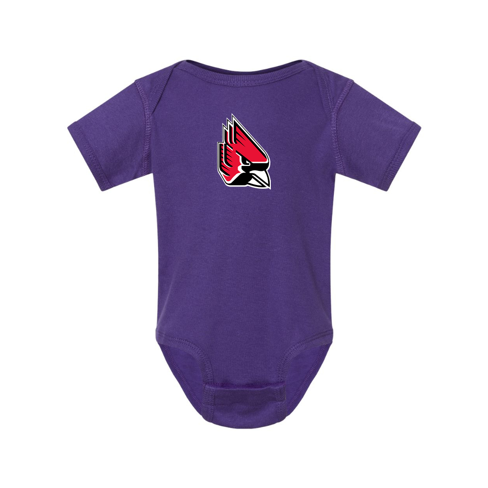 Ball State Cardinals  Rabbit Skins Infant Baby Rib Bodysuit