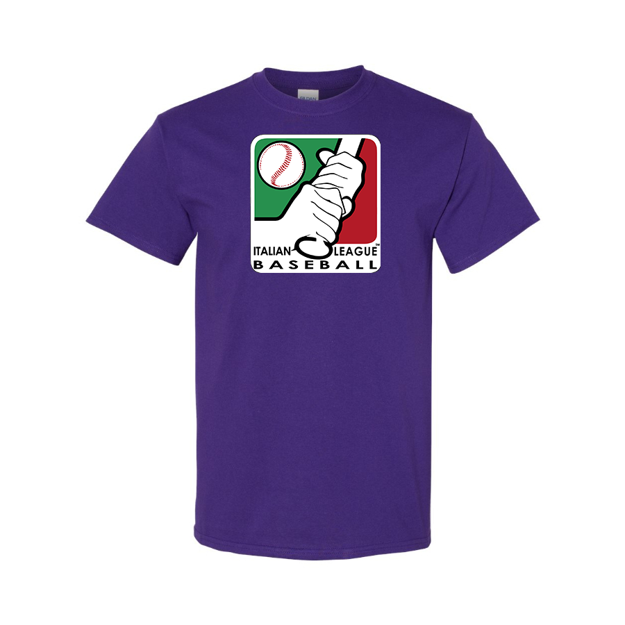 Men's Italian Baseball League Logo Cotton T-Shirt