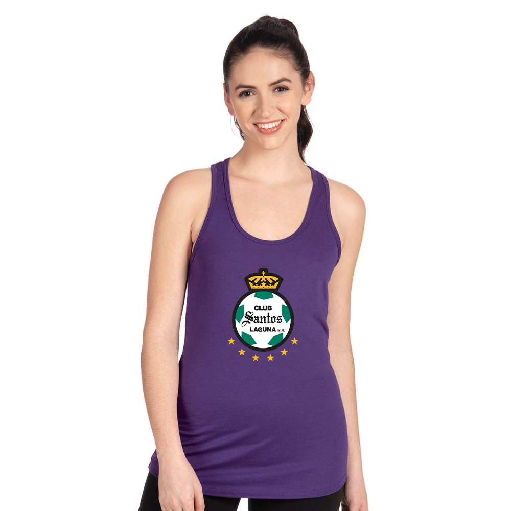 Women's Santos Laguna Soccer Next Level Ideal Racerback Tank