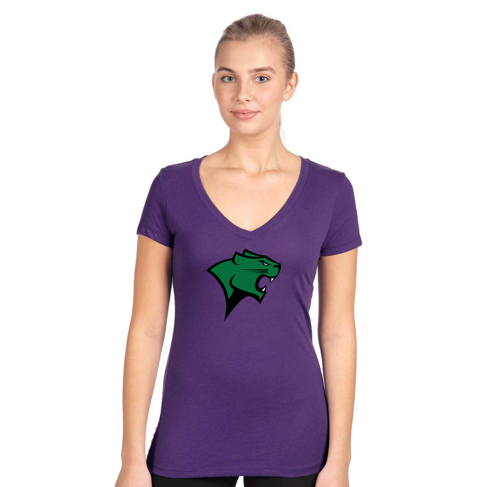 Women's Chicago State Cougars  Next Level V-Neck T-Shirt