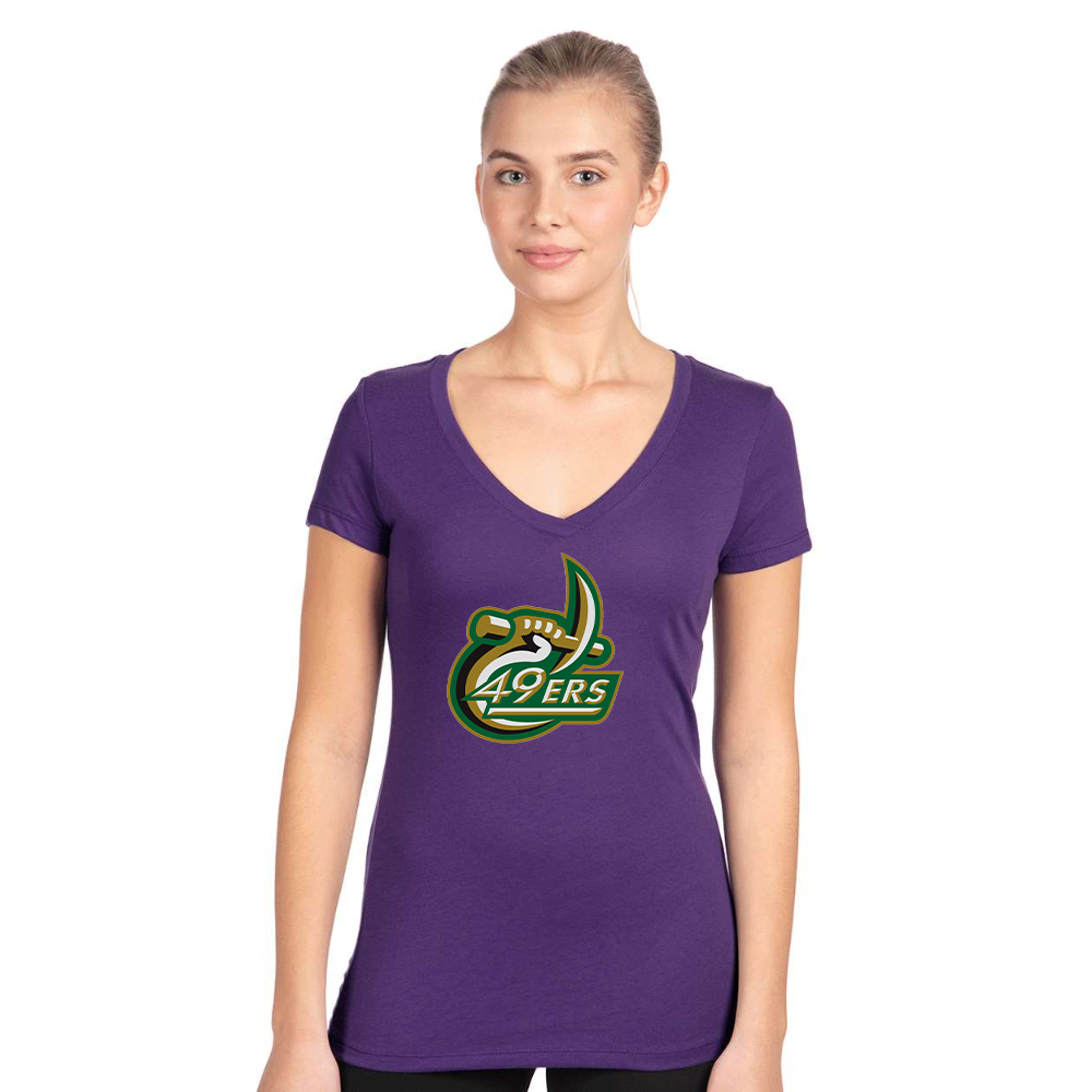 Women's Charlotte 49ers Next Level V-Neck T-Shirt