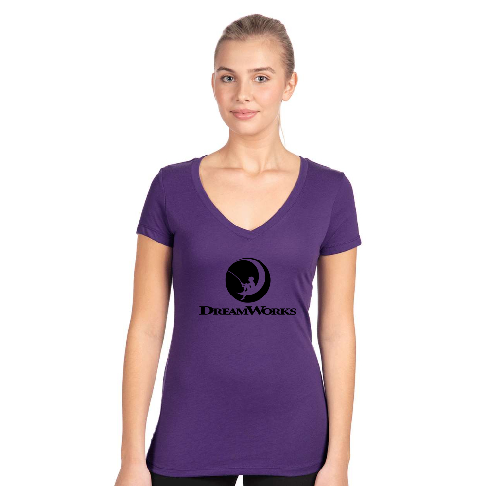 Women's Dreamworks  Next Level V-Neck T-Shirt