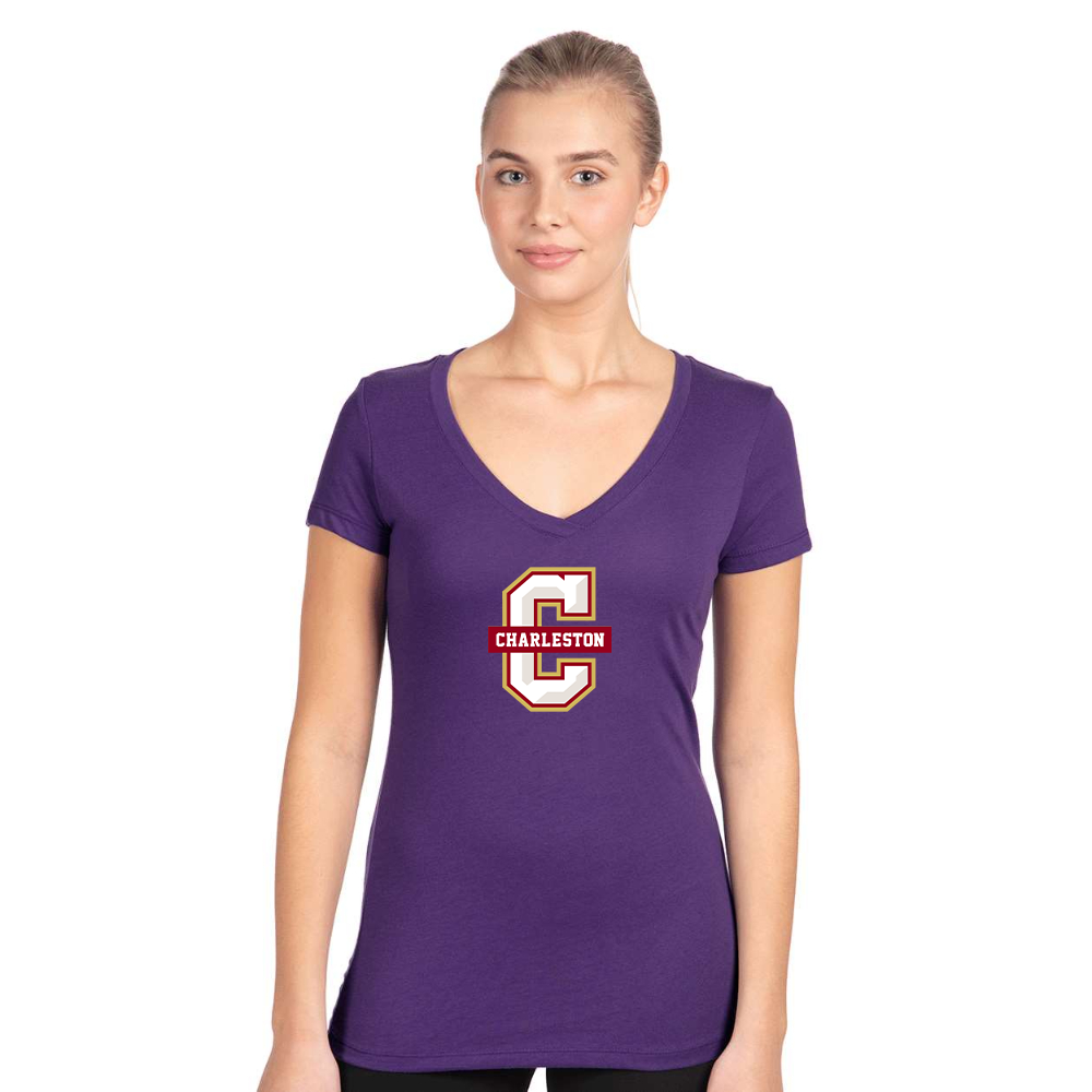 Women's Charleston Cougars Next Level V-Neck T-Shirt