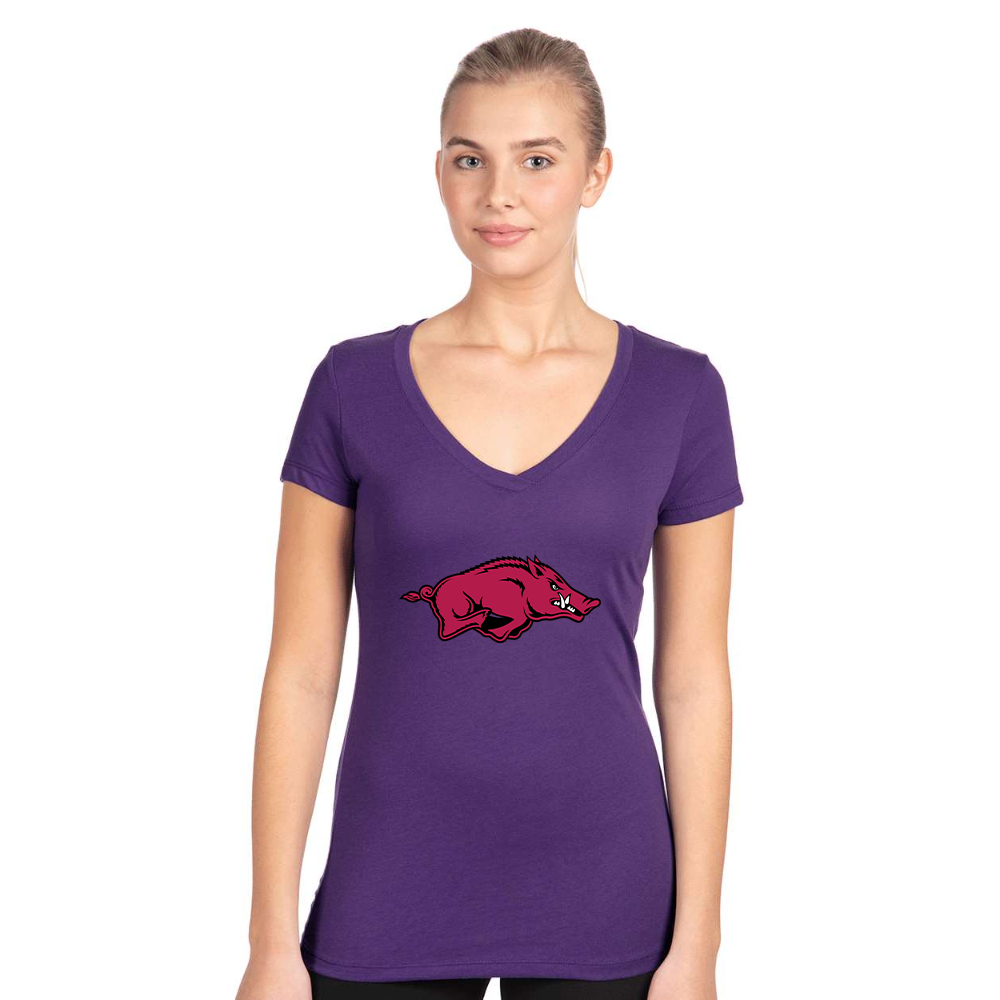 Women's   Arkansas Razorbacks Next Level V-Neck T-Shirt