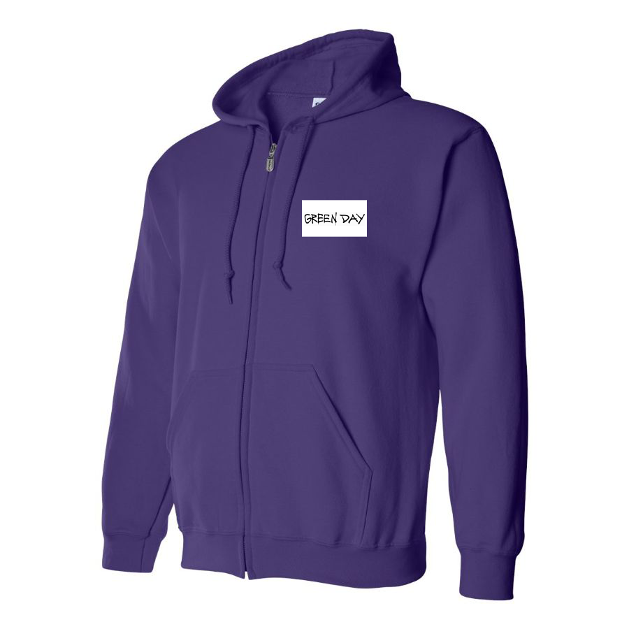 Men's Green Day Logo Zipper Hoodie