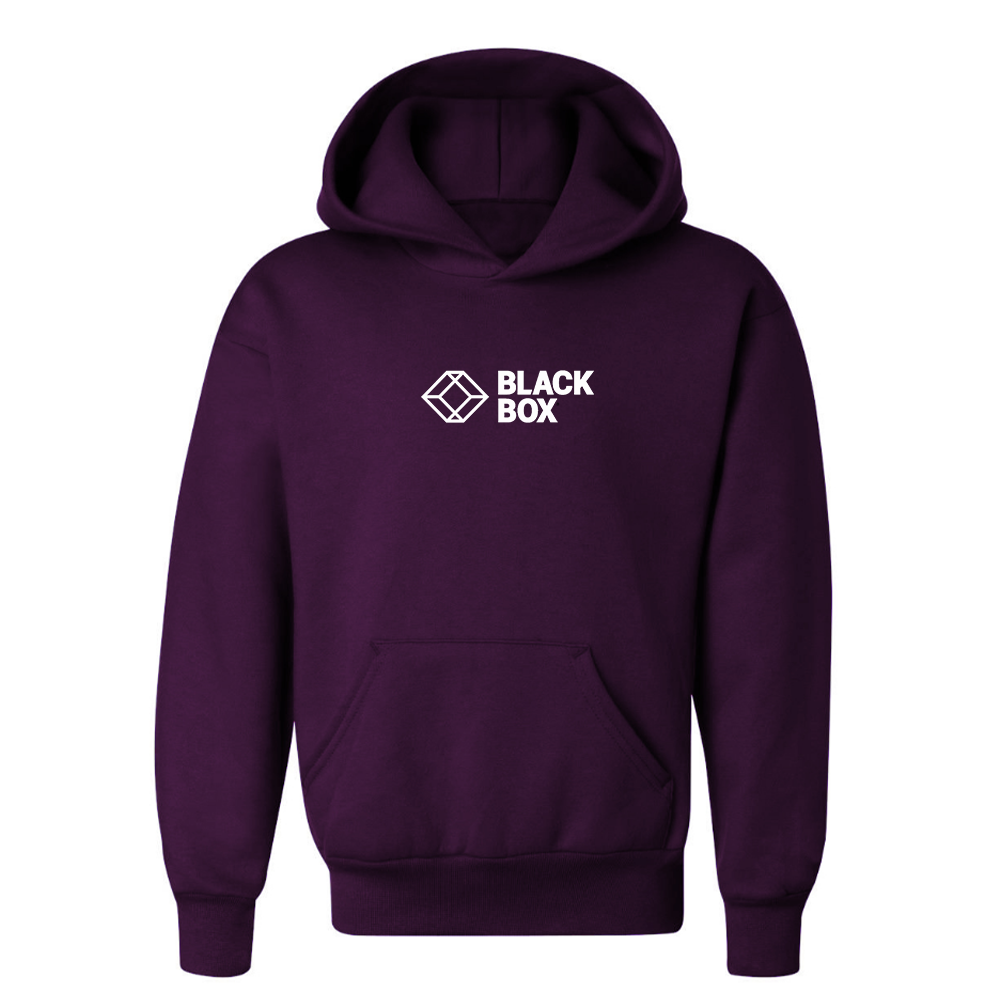 Youth Black Box Logo   Pullover Hoodie