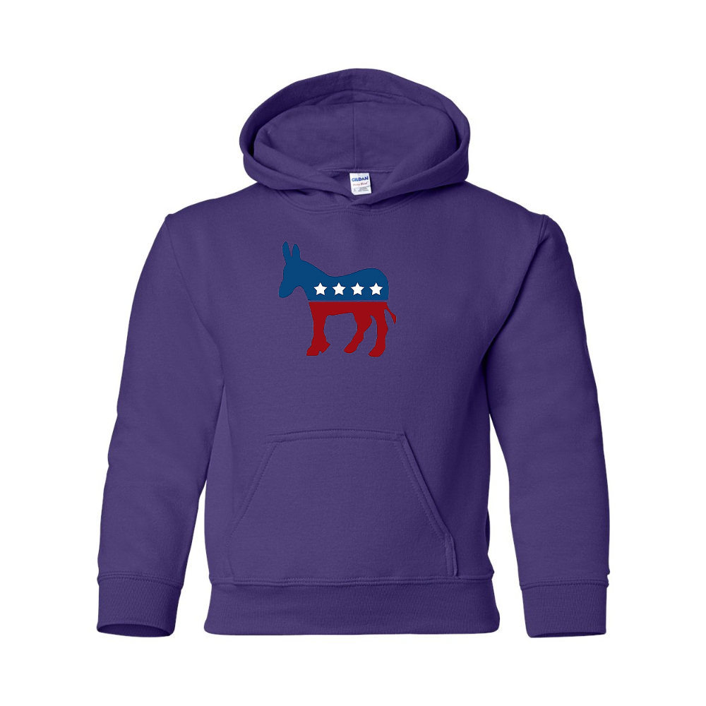 Youth Democrat Election Symbol Gildan Heavy Blend  Hooded Sweatshirt
