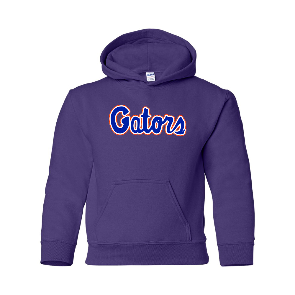 Youth   Florida Gators Script  Gildan Heavy Blend  Hooded Sweatshirt