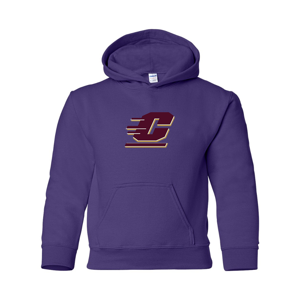 Youth Central Michigan Chippewas  Gildan Heavy Blend  Hooded Sweatshirt