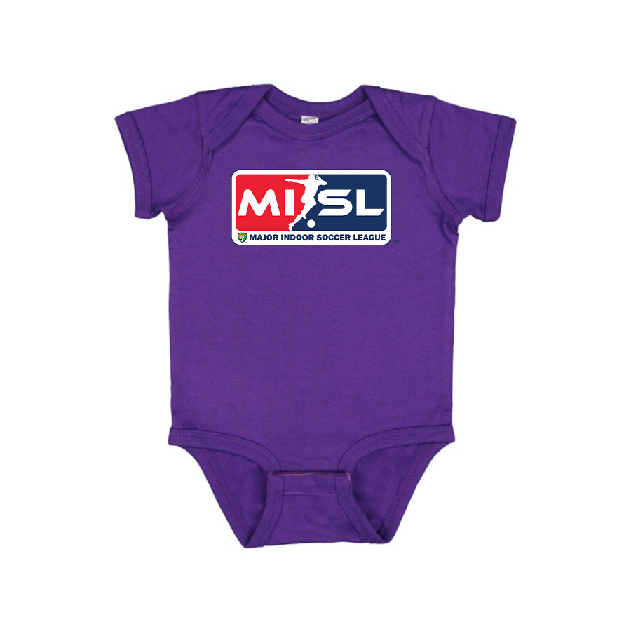 Major Indoor Soccer League Logo Baby Onesie Romper