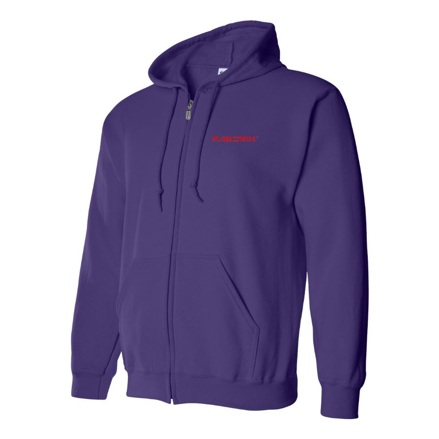 Men's  SanDisk Logo  Zipper Hoodie