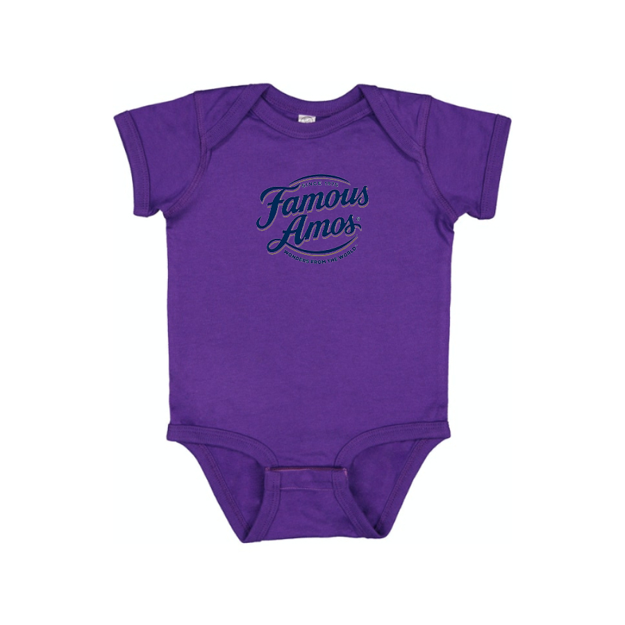 Famous Amos Logo Baby Onesie Romper