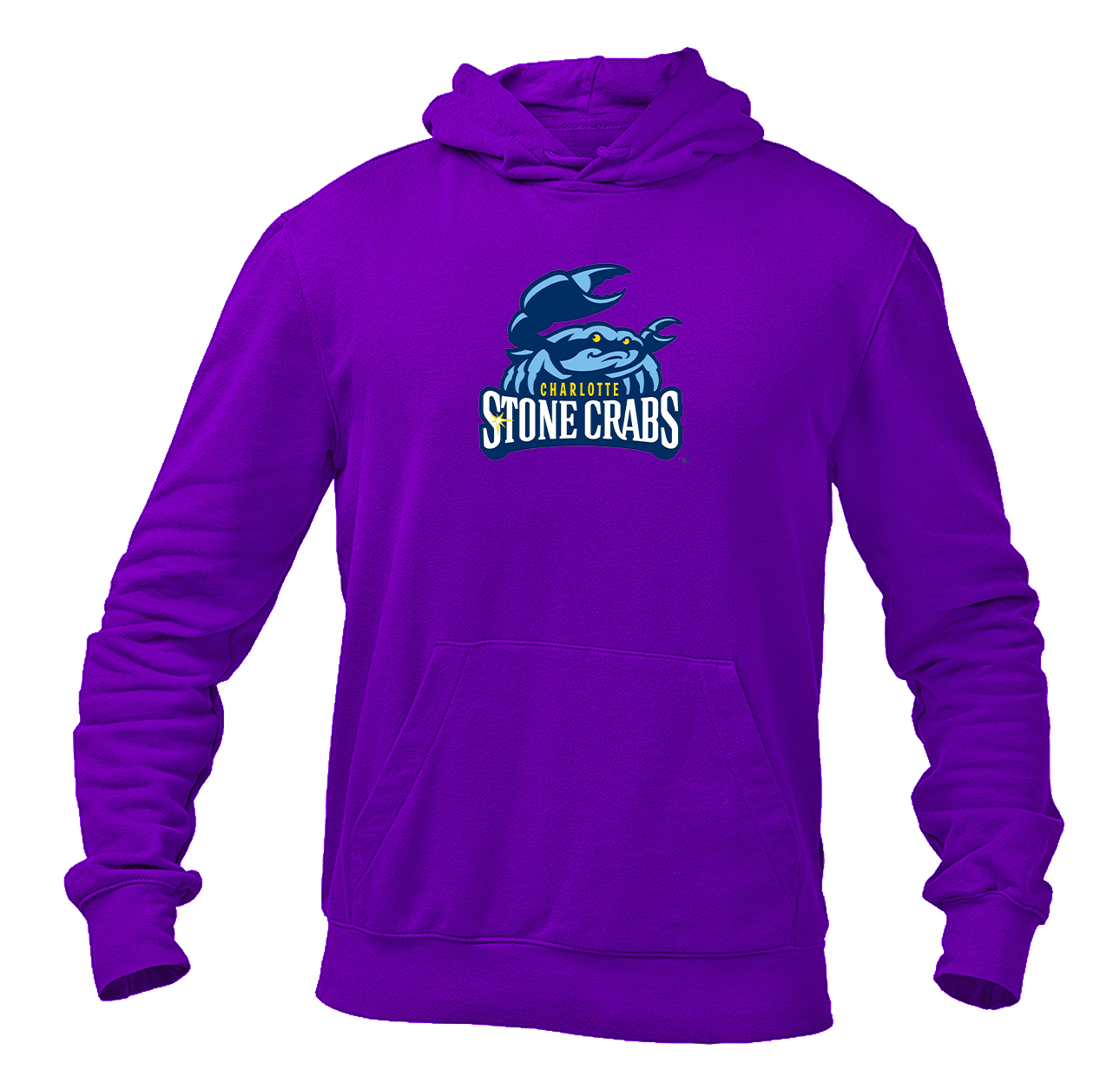 Men's Charlotte Stone Crabs Logo Pullover Hoodie