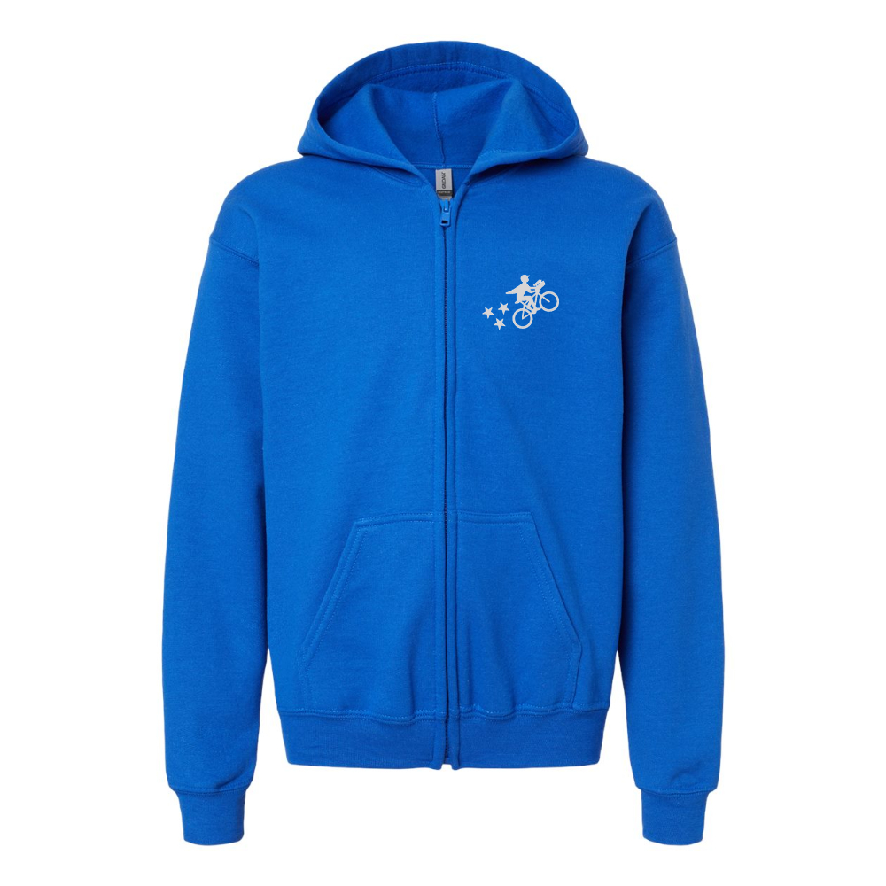 Youth Postmates Bike Gildan Heavy Blend Full Zip Hooded Sweatshirt