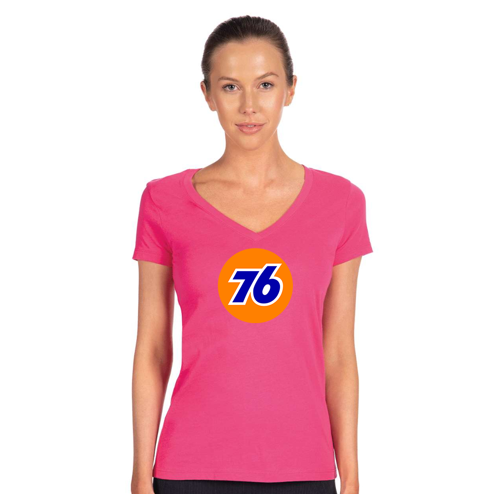 Women's 76 Gas Station  Next Level V-Neck T-Shirt