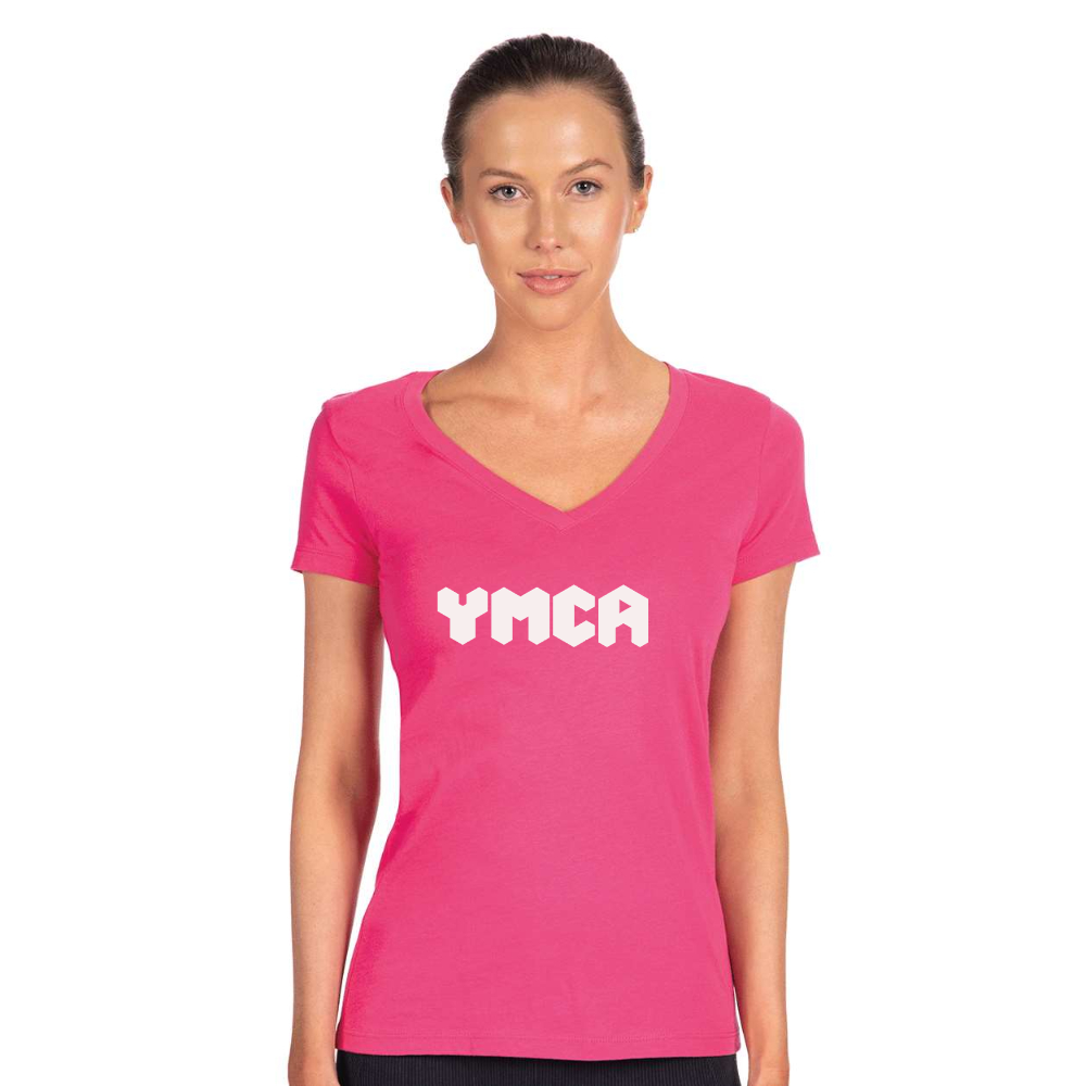Women's  YMCA Mauve Next Level V-Neck T-Shirt