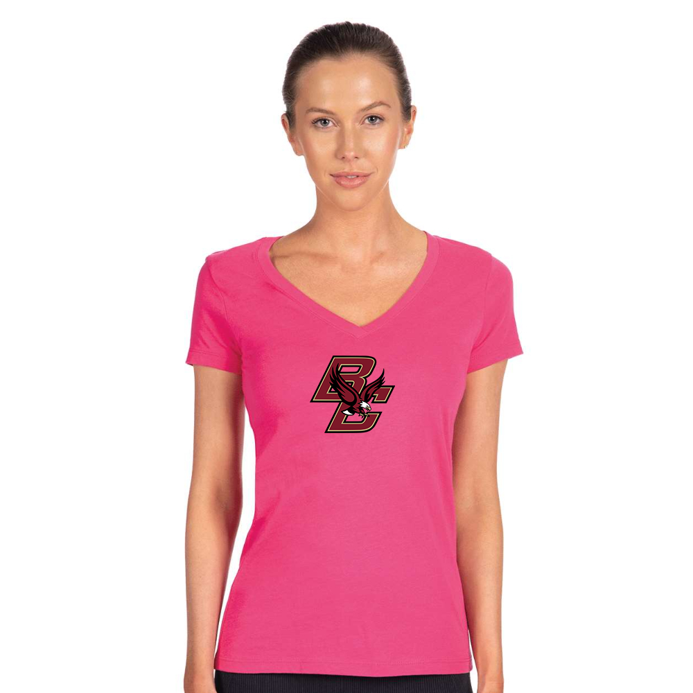 Women's Boston College Eagles  Next Level V-Neck T-Shirt