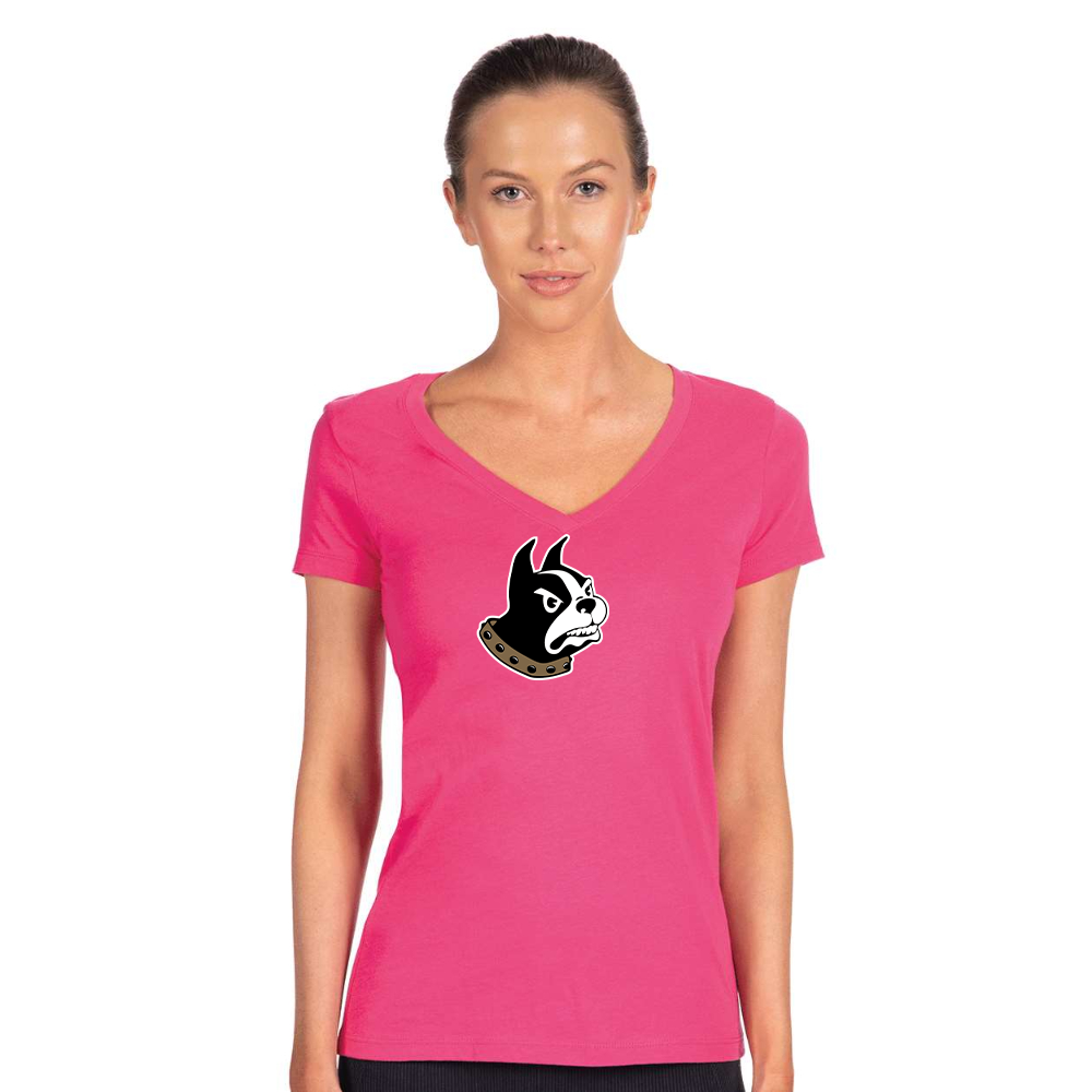 Women's   Woffrd Terriers   Next Level V-Neck T-Shirt