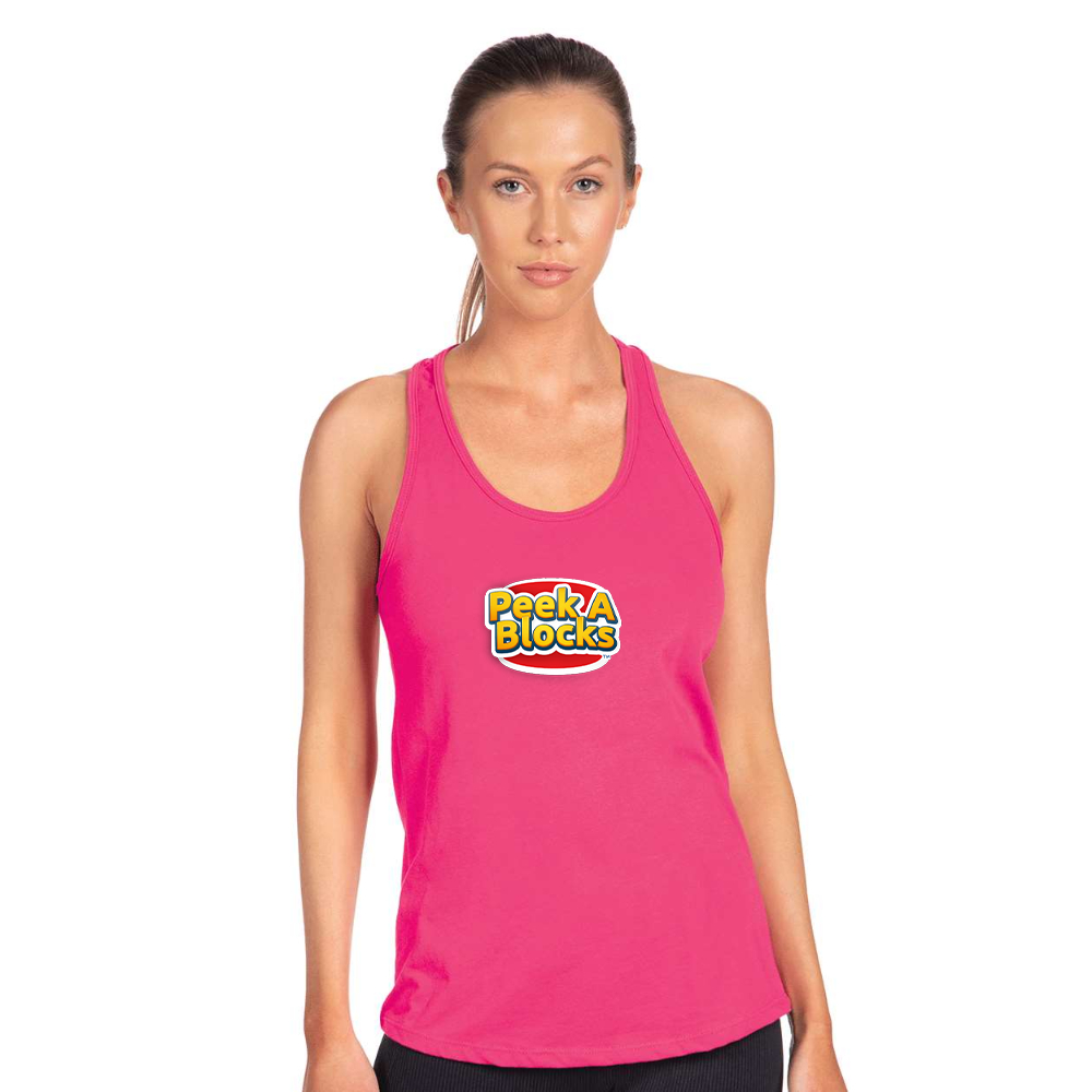 Women's Peek A Blocks Next Level Ideal Racerback Tank