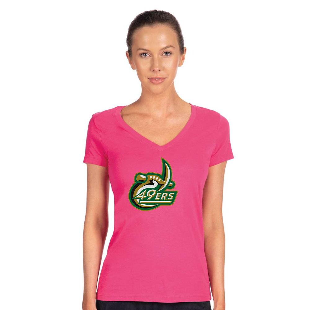 Women's Charlotte 49ers Next Level V-Neck T-Shirt