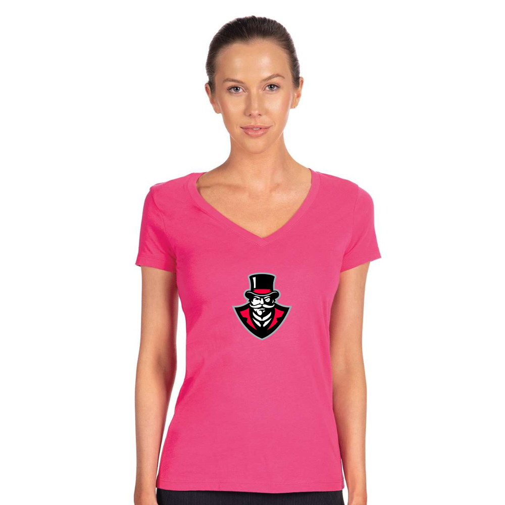 Women's Austin Peay Governors   Next Level V-Neck T-Shirt