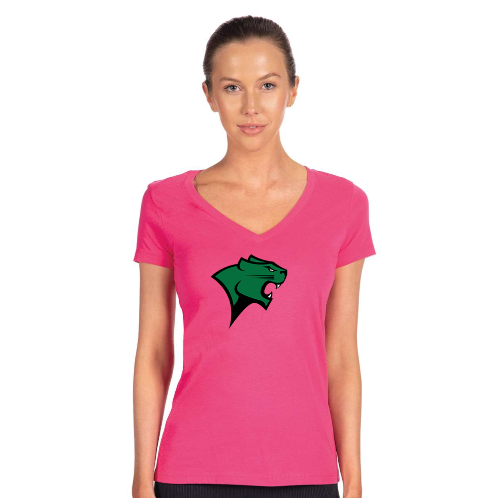 Women's Chicago State Cougars  Next Level V-Neck T-Shirt