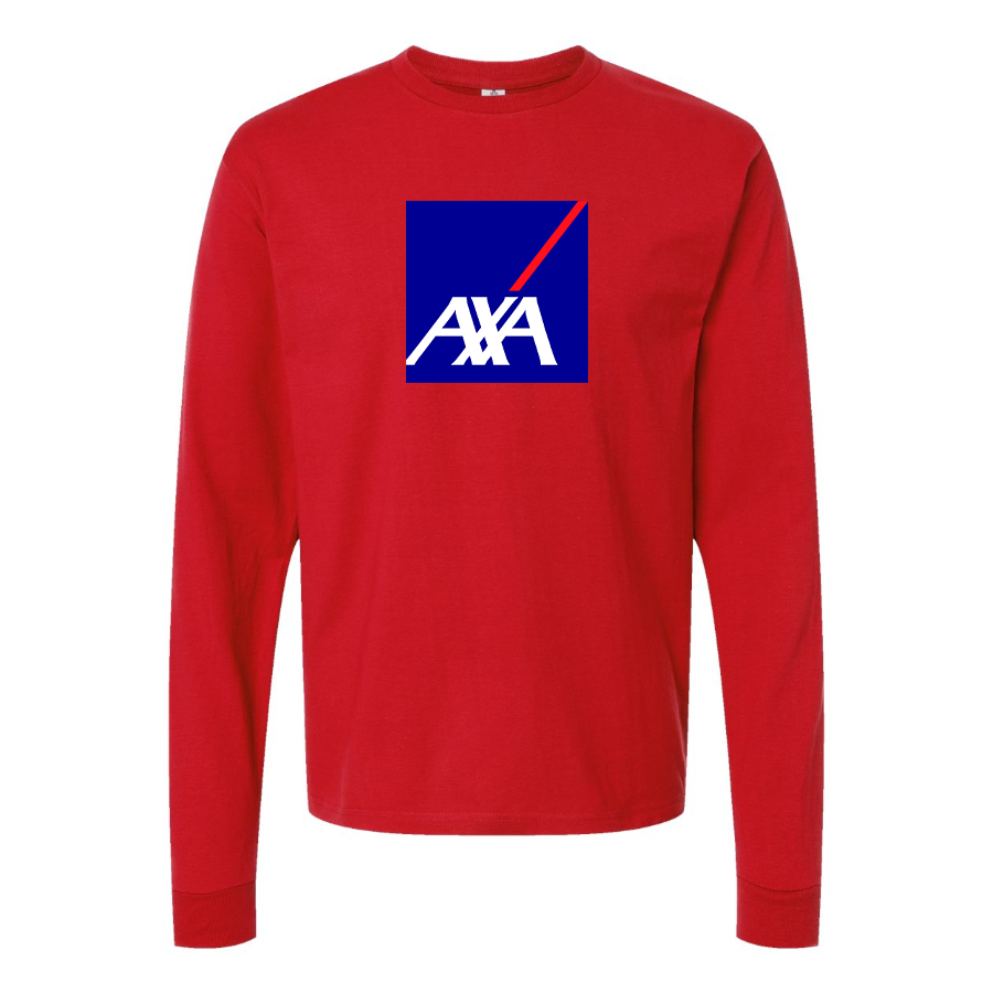 Men's Axa Logo Cotton Long Sleeve T-Shirt