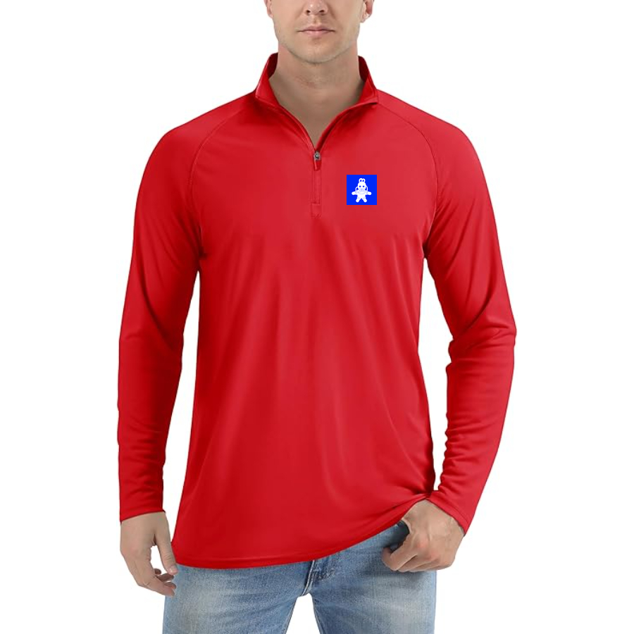 Men's Mac Miller  Logo Lightweight Quarter-Zip Athletic Shirt Long Sleeve Performance Wear