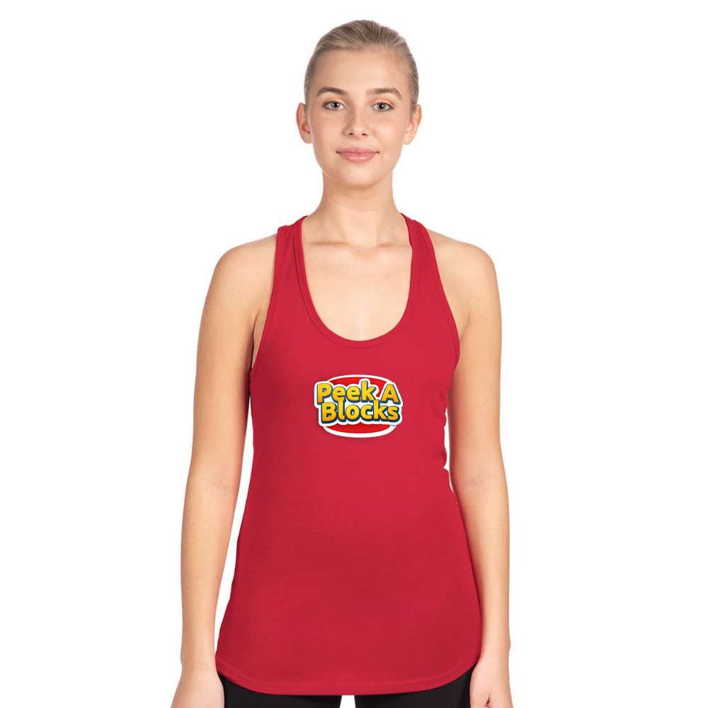 Women's Peek A Blocks Next Level Ideal Racerback Tank