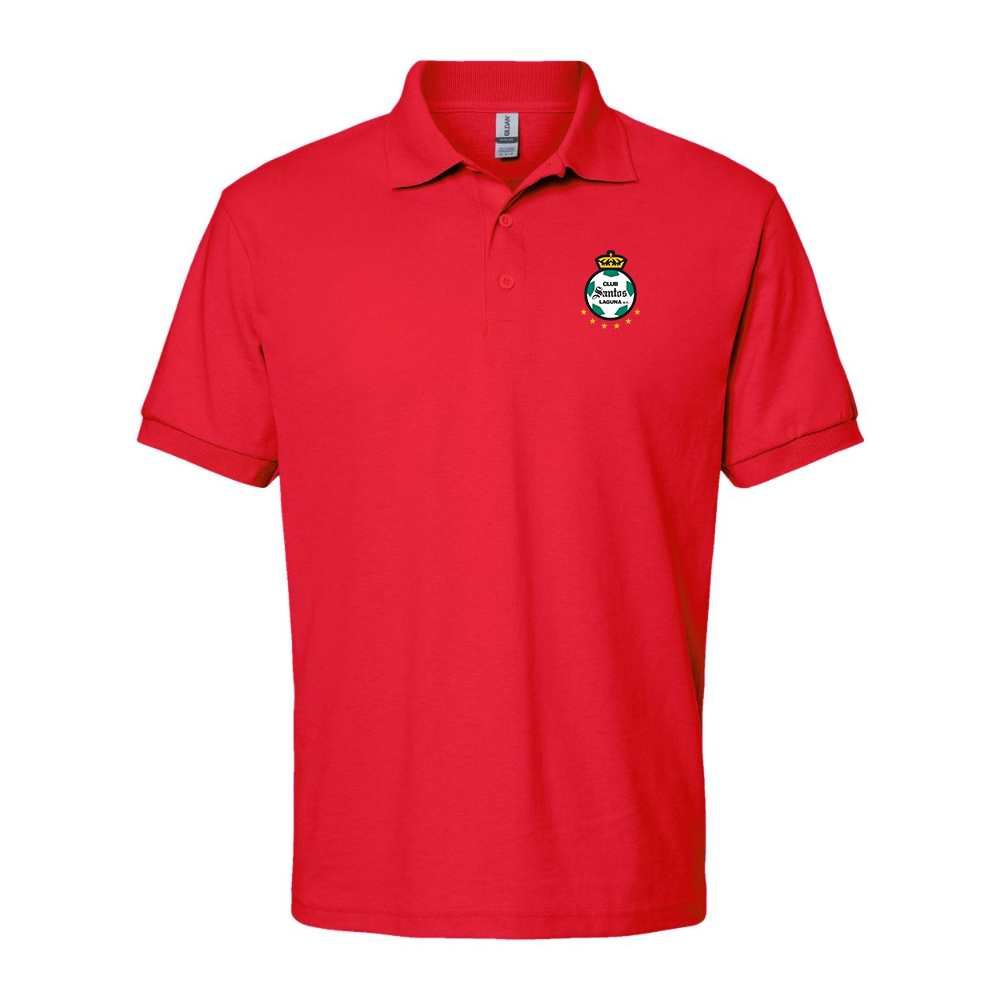 Men's Santos Laguna Soccer Gildan Dry Blend Jersey Polo